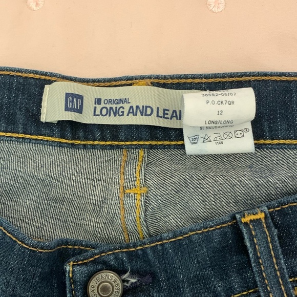 Gap 1969 original long and lean mid rise flared jeans size 12 long - Picture 5 of 5